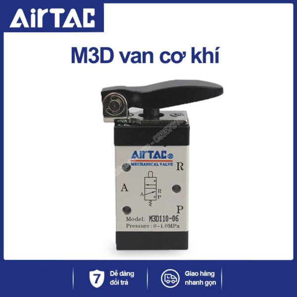 M3D110-06 Van cơ khí khí nén Airtac (M3D11006 ba cửa hai vị trí - 3/2)
